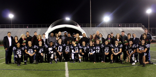 Senior Football Players and Parents